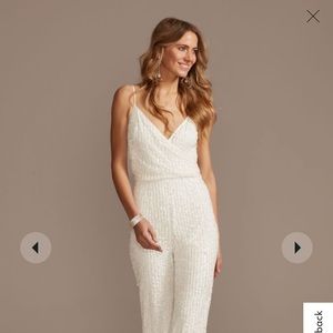 David’s Bridal Sequin Jumpsuit